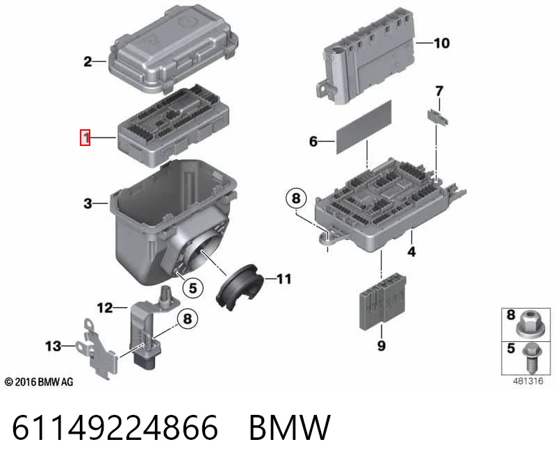 Реле запобіжників на BMW 3  F30, F80