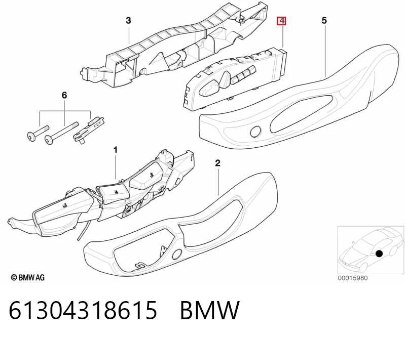 Купити 61318245383 BMW Блок кнопок механізму регулювання сидінь, лівий