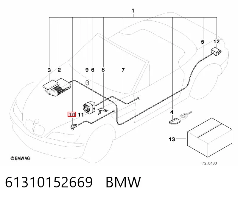 61310152669 BMW Перемикач керування люком