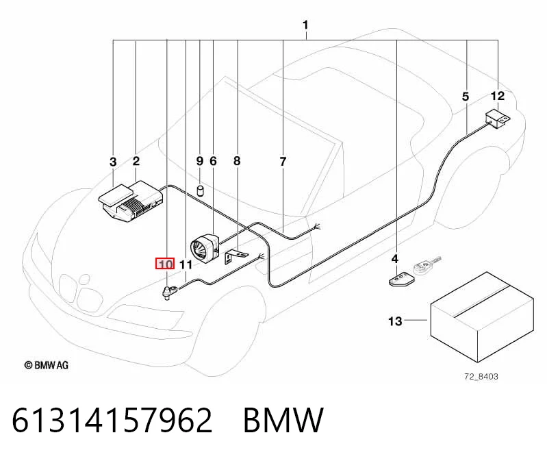 61314157962 BMW Перемикач керування люком