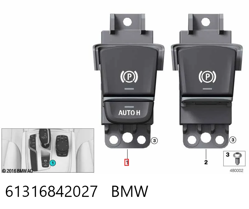 61316842027 BMW Клавіша електромеханічного гальма стоянки