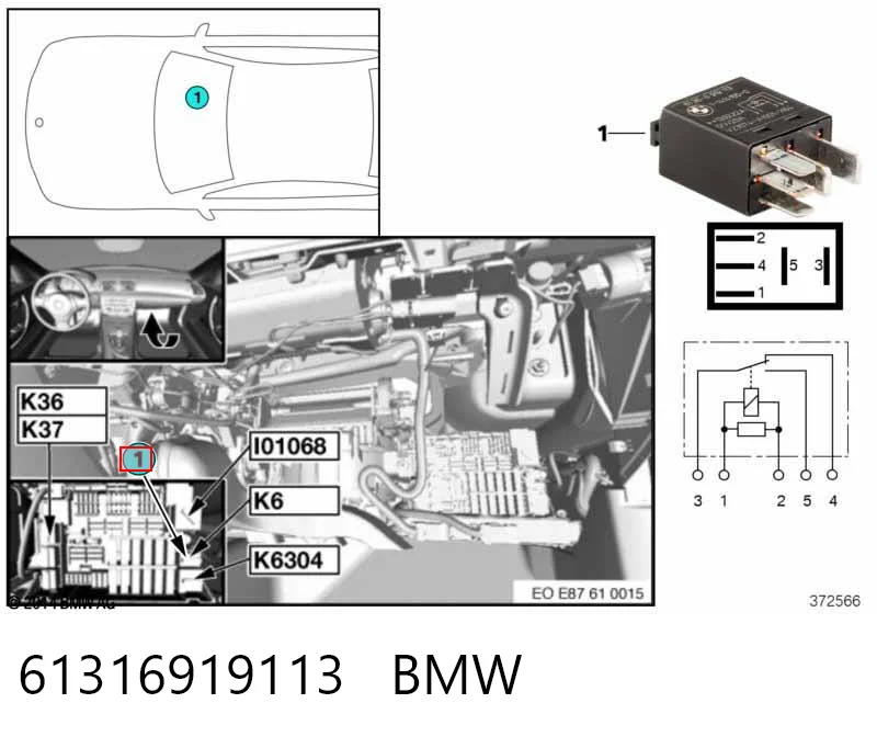61316919113 BMW Реле електричне багатофункціональне