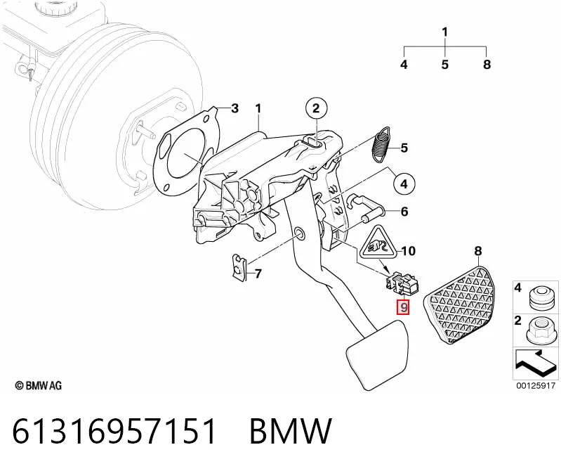 61316957151 BMW Лягушка стоп-сигналу