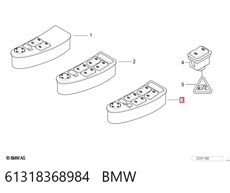 9202947 BMW Блок кнопок центральної консолі
