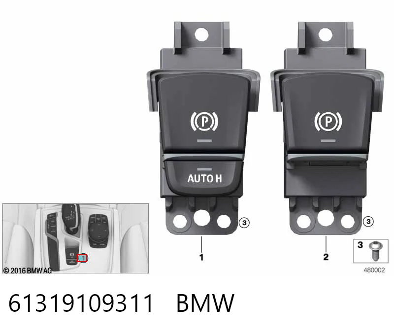 61319109311 BMW Клавіша електромеханічного гальма стоянки