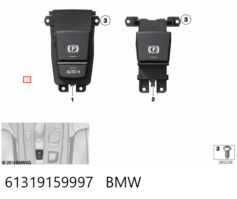 61319159997 BMW Клавіша електромеханічного гальма стоянки
