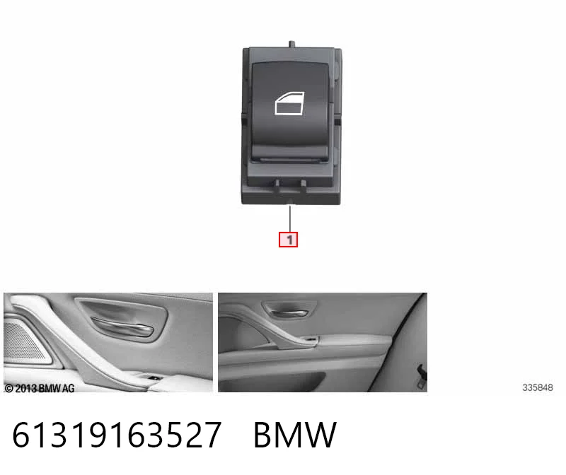 61319163527 BMW Кнопка підйомника переднього правого скла