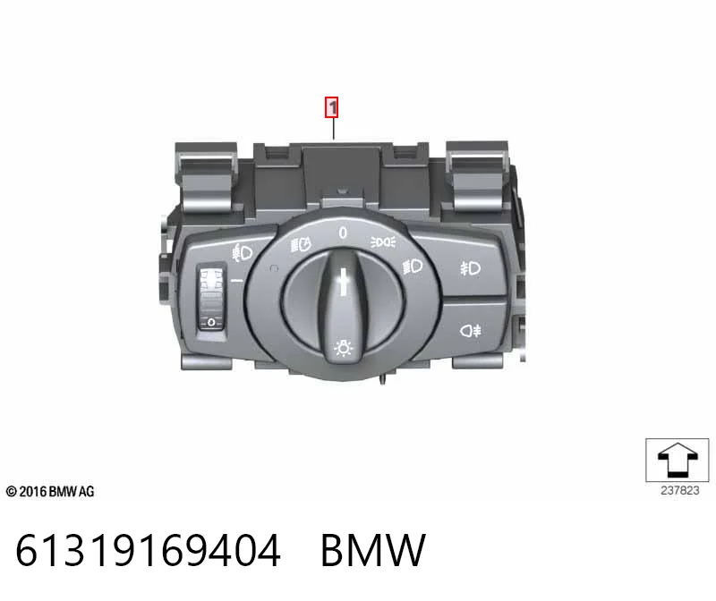 61319169404 BMW Перемикачі електричні (перемикач світла центральний)