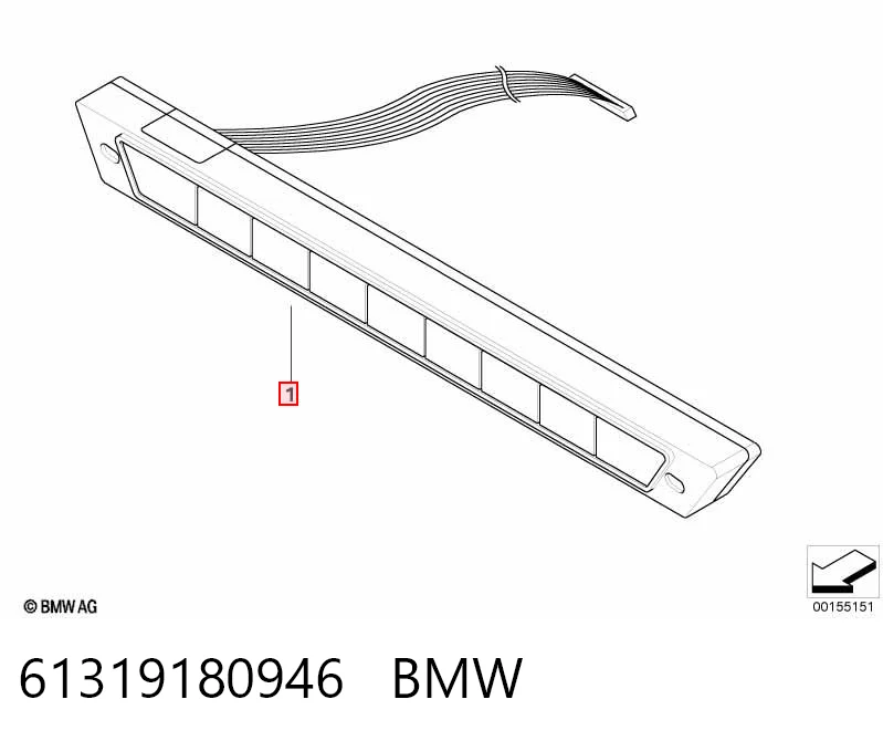 61319180946 BMW Блок кнопок центральної консолі