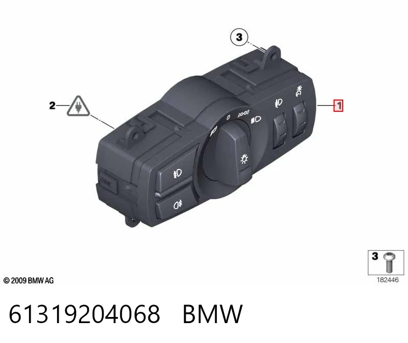 61319204068 BMW Перемикачі електричні (перемикач світла центральний)