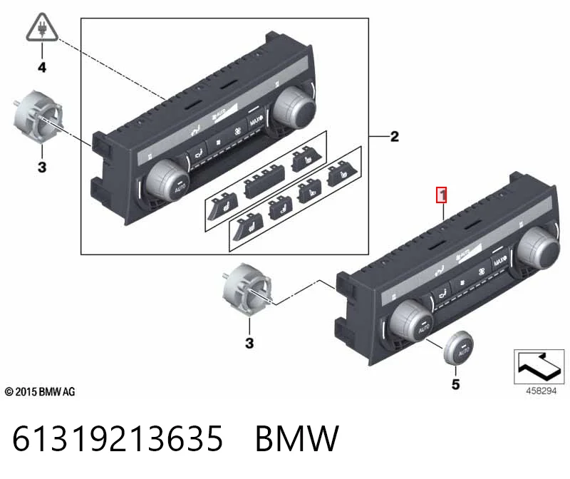 Механізм управління кондиціонером на BMW 7  F01, F02, F03, F04