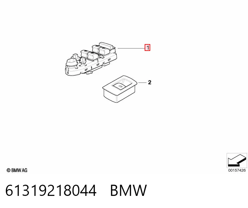 61319218044 BMW Кнопки переднього лівого склопід'ємника