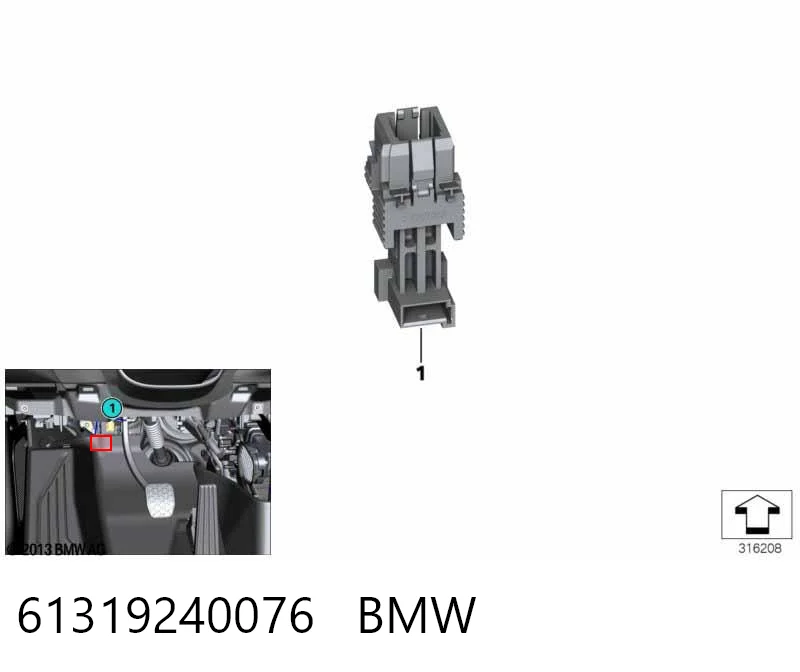 61319240076 BMW Лягушка стоп-сигналу