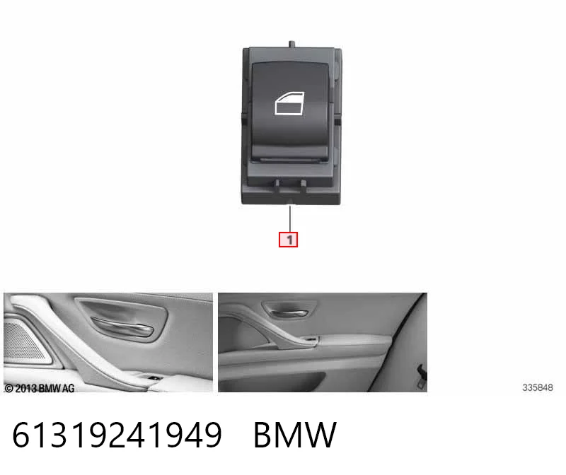 61319241949 BMW Кнопка підйомника переднього правого скла