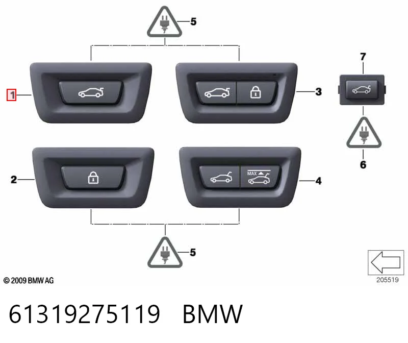 9275119 BMW Ручка ляди, зовнішня