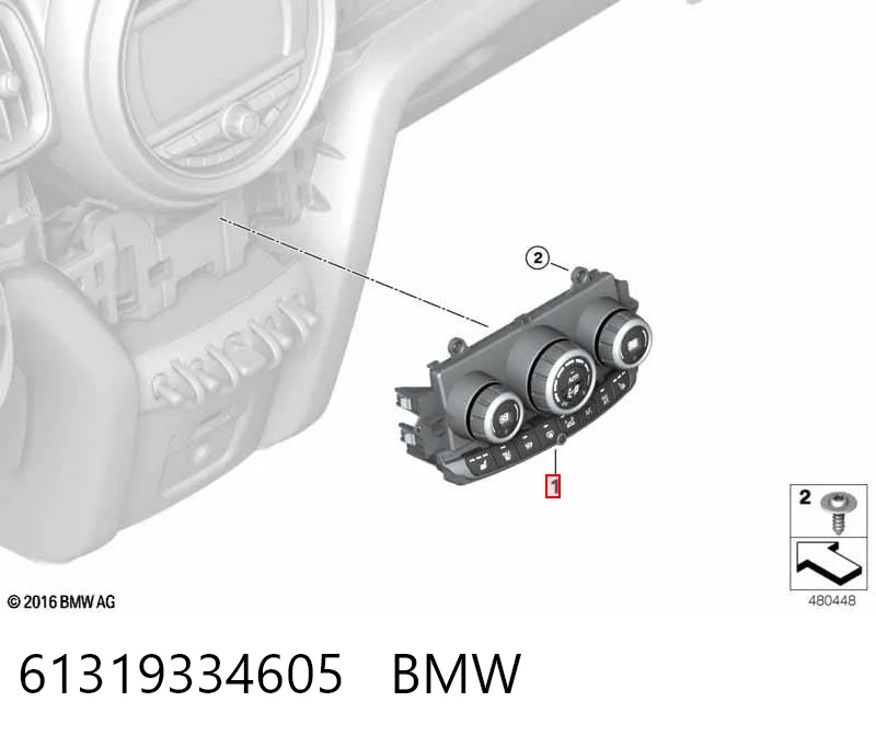 9334605 BMW Механізм управління кондиціонером