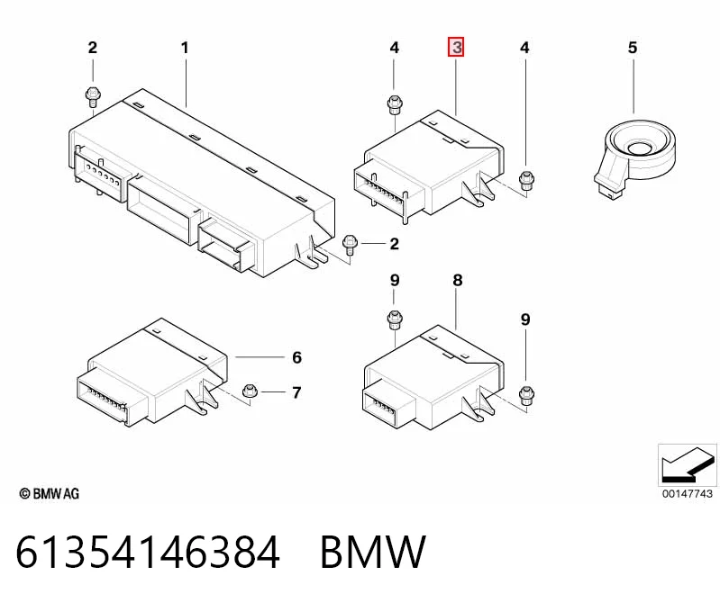 Модуль управління (ЕБУ) іммобілайзеру 9145097 BMW