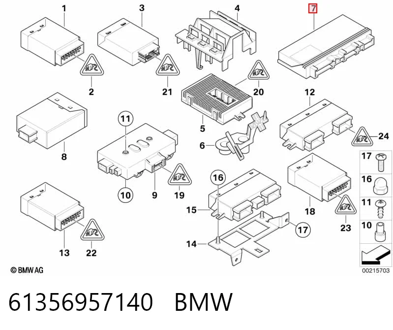 61356957140 BMW Блок комфорту