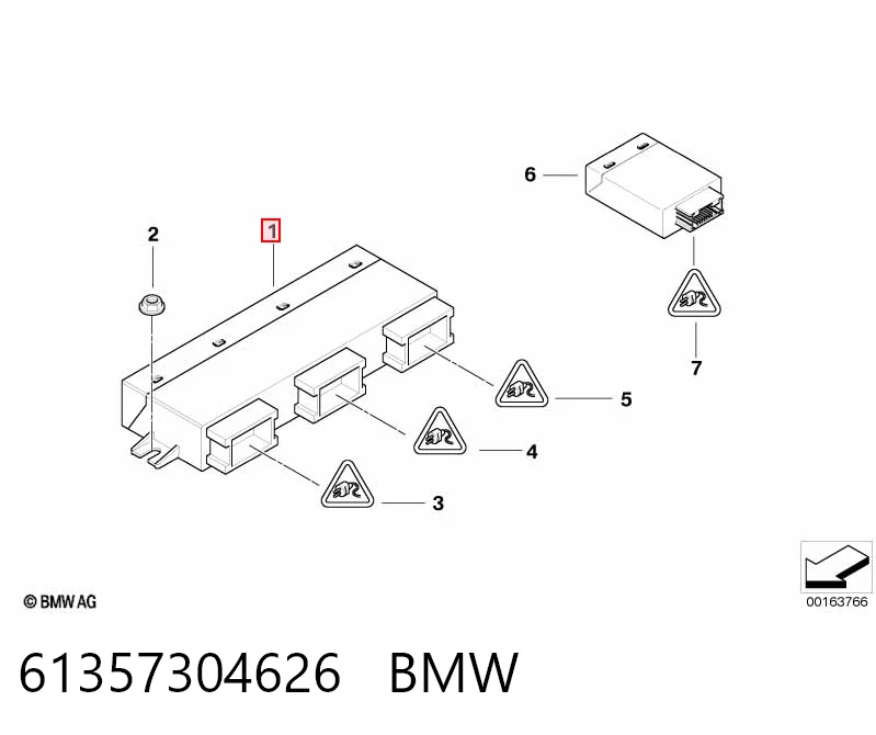 61357304626 BMW Модуль управління (ЕБУ) відкриття кришки багажника/дверей 3-х (5-х)
