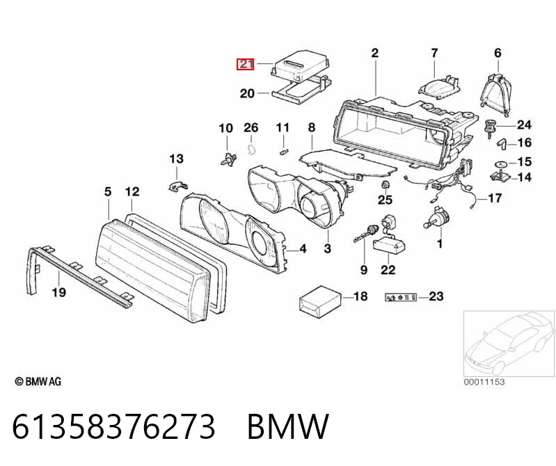 61358376273 BMW Блок розпалювання, ксенон