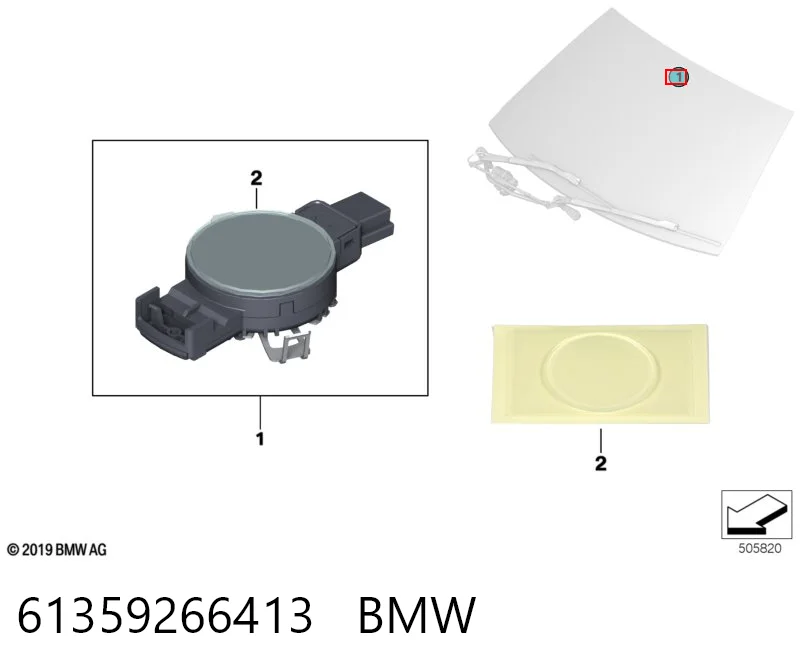 Купити 9387621 BMW Датчик дощу