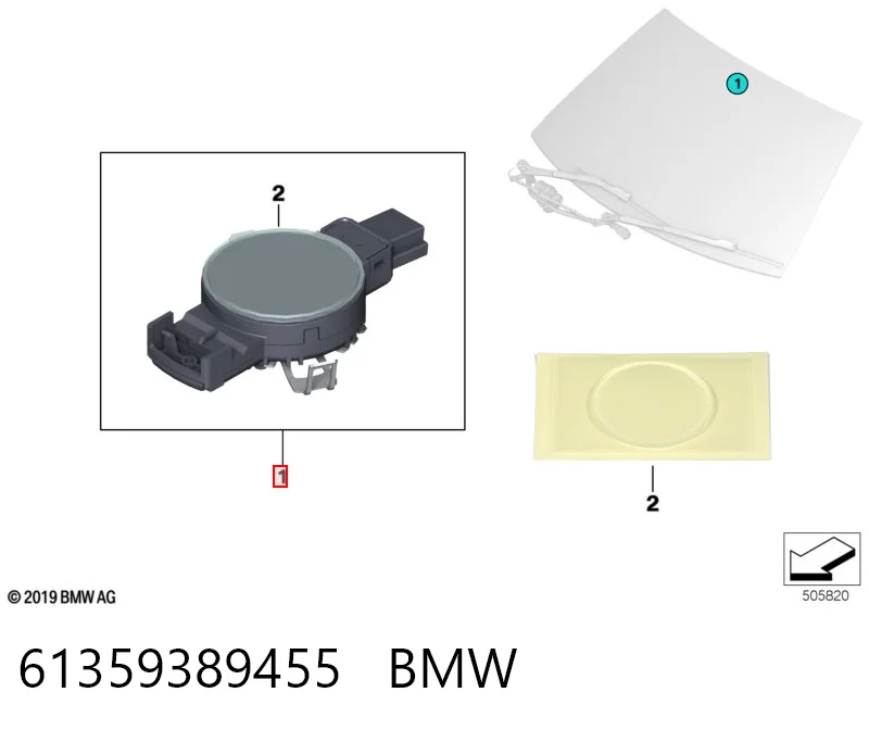 61359389455 BMW Датчик дощу