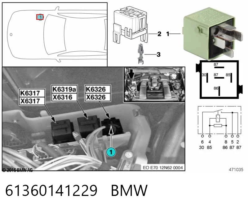 61360141229 BMW Реле покажчиків поворотів