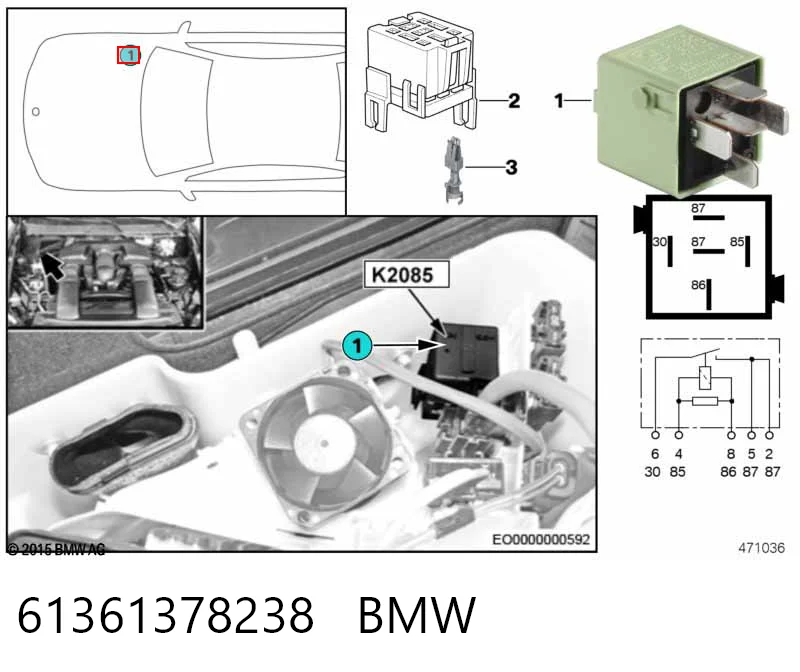 61361378238 BMW Реле покажчиків поворотів