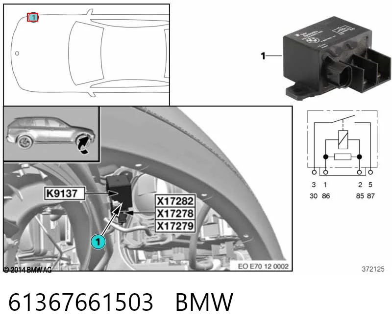 61367661503 BMW Реле покажчиків поворотів