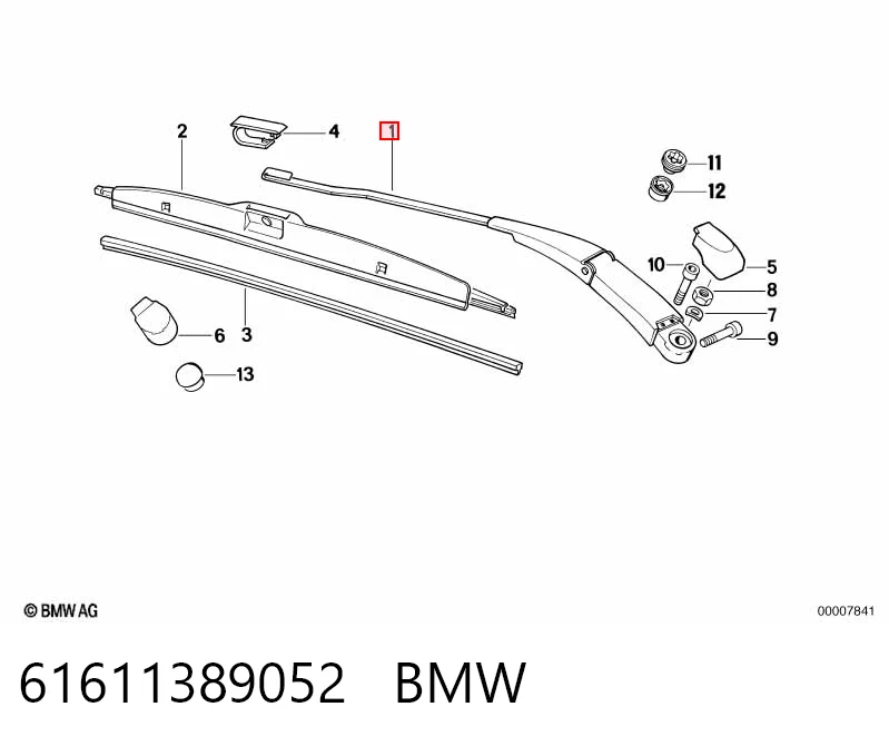 Ричаг двірника на BMW 5  E34