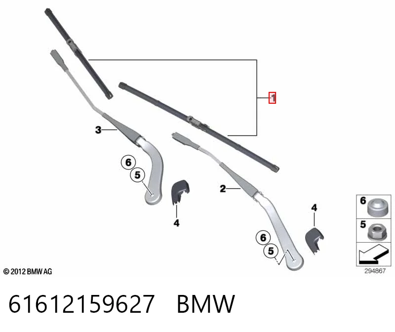 Склоочисники лобового скла на BMW 3  E90