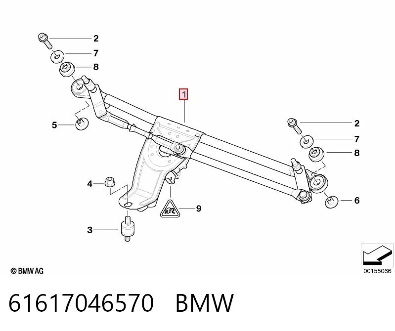 61617046570 BMW Трапеція склоочисника