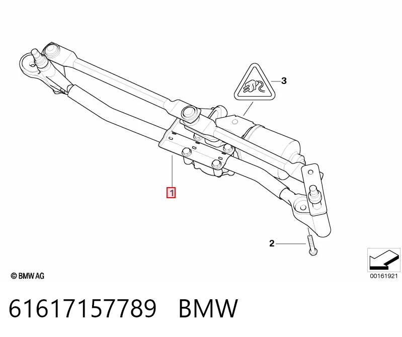 Трапеція склоочисника на BMW 1  E81