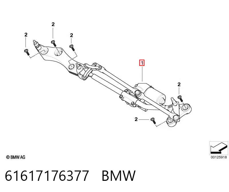 61617176377 BMW Трапеція склоочисника