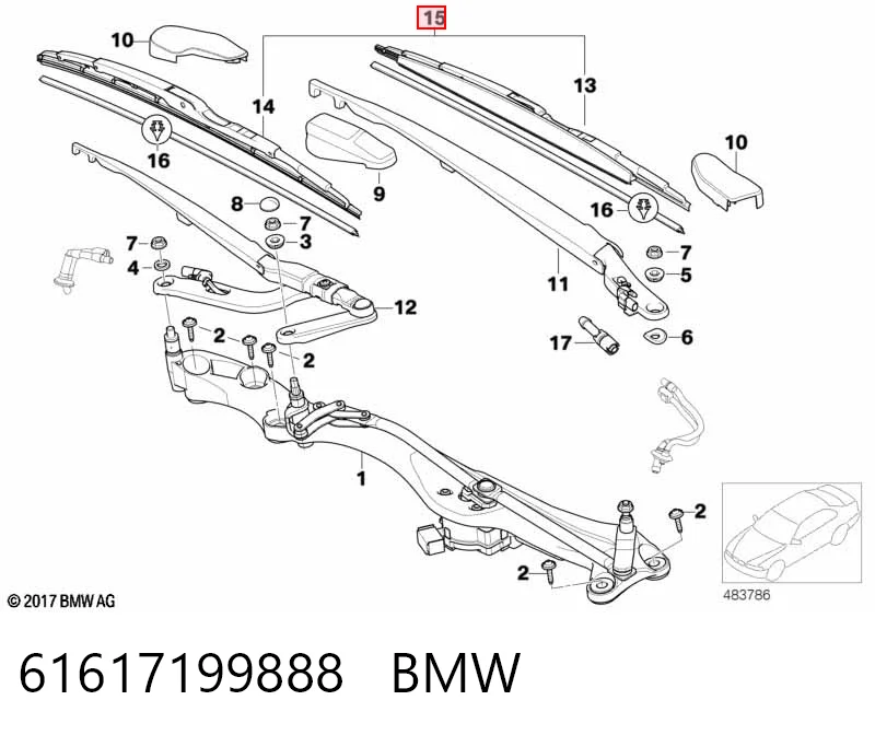 Купити Щітки склоочисника BMW 7  E65, E66, E67