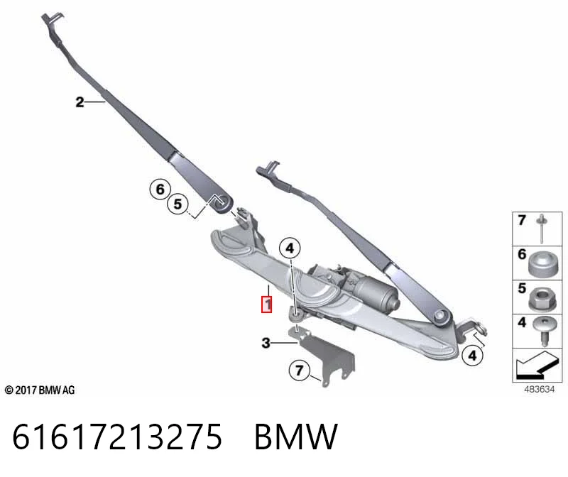 Трапеція щіток лобового скла BMW X3 позашляховик (F25) (2010 - 2017) ціна, від 19.56 USD