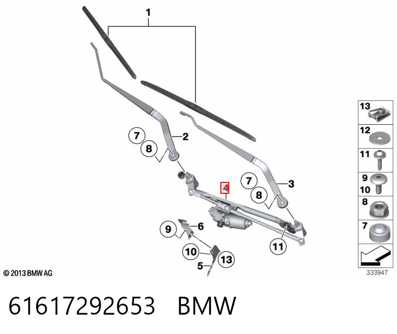 61617292653 BMW Трапеція склоочисника