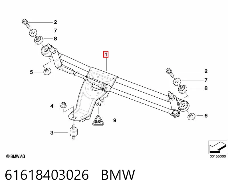 61618403026 BMW Трапеція склоочисника