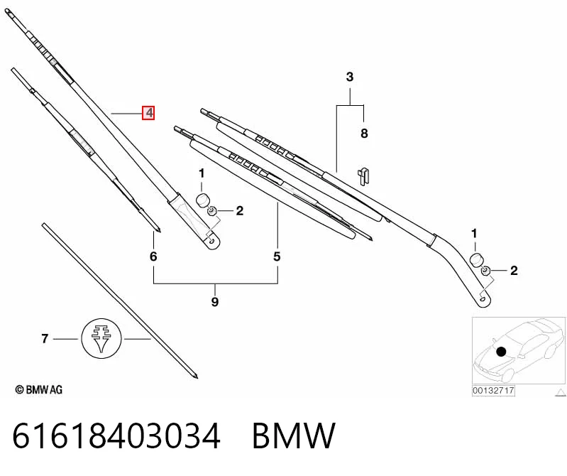Ричаг двірника на BMW X5  E53
