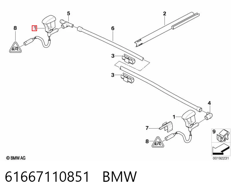 Купити Форсунка омивача BMW X5  E53