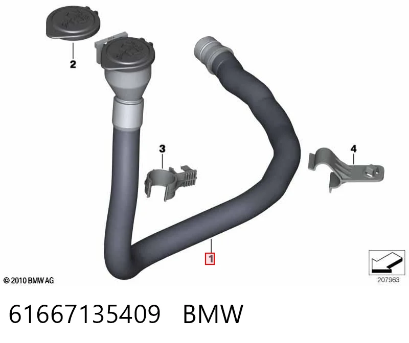 61667135409 BMW Горловина бачка омивача