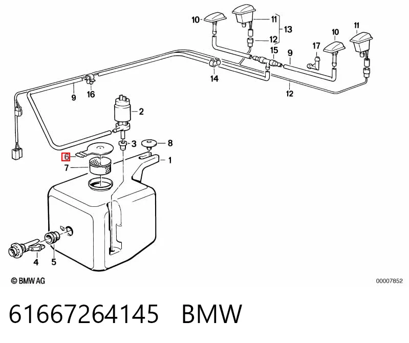 61667264145 BMW Кришка бачка омивача