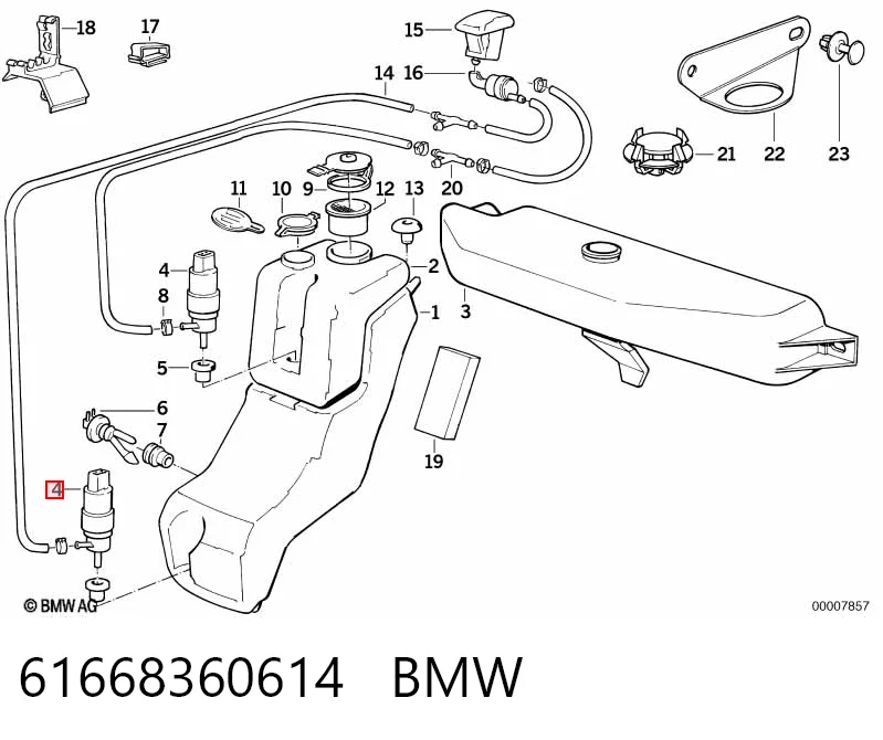 61668360614 BMW Мотор омивача