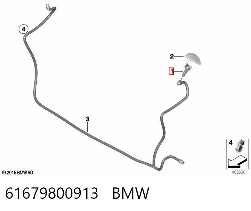61679800913 BMW Тримач форсунки омивача фари, підйомний циліндр