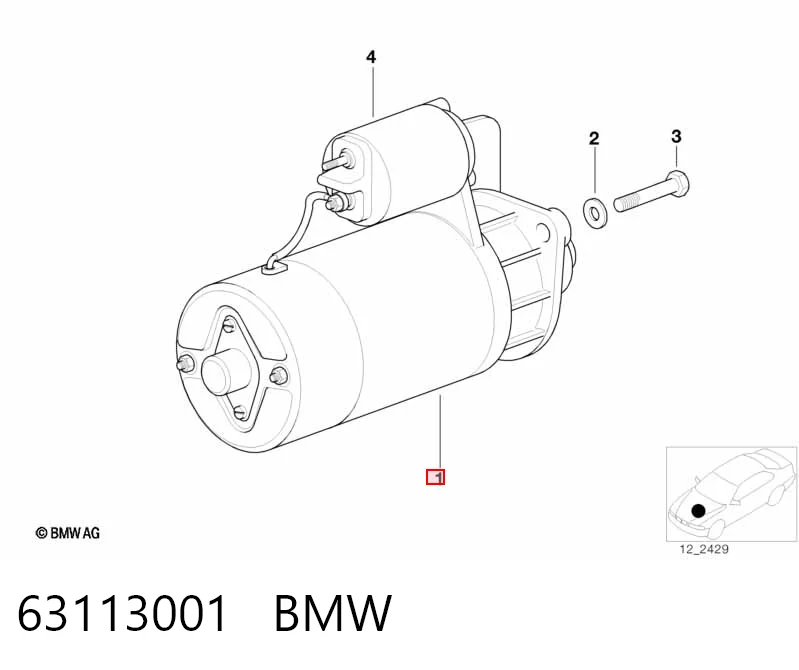 63113001 BMW Стартер двигуна