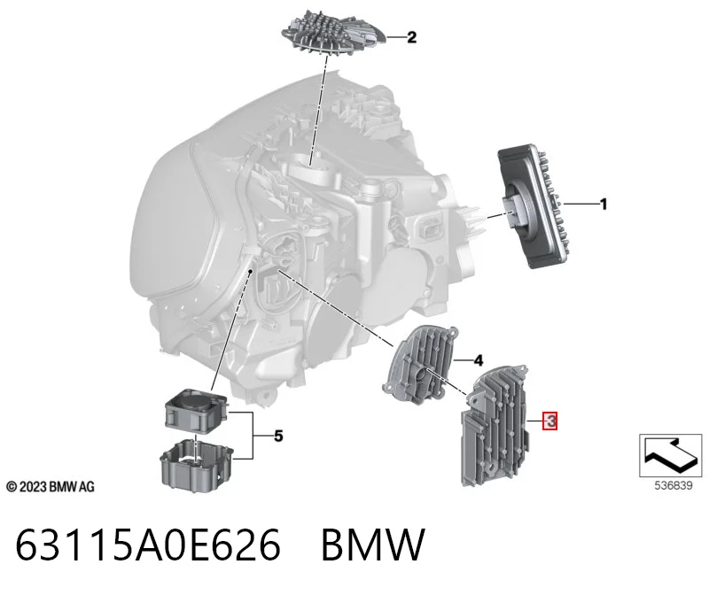 63115A0E626 BMW 