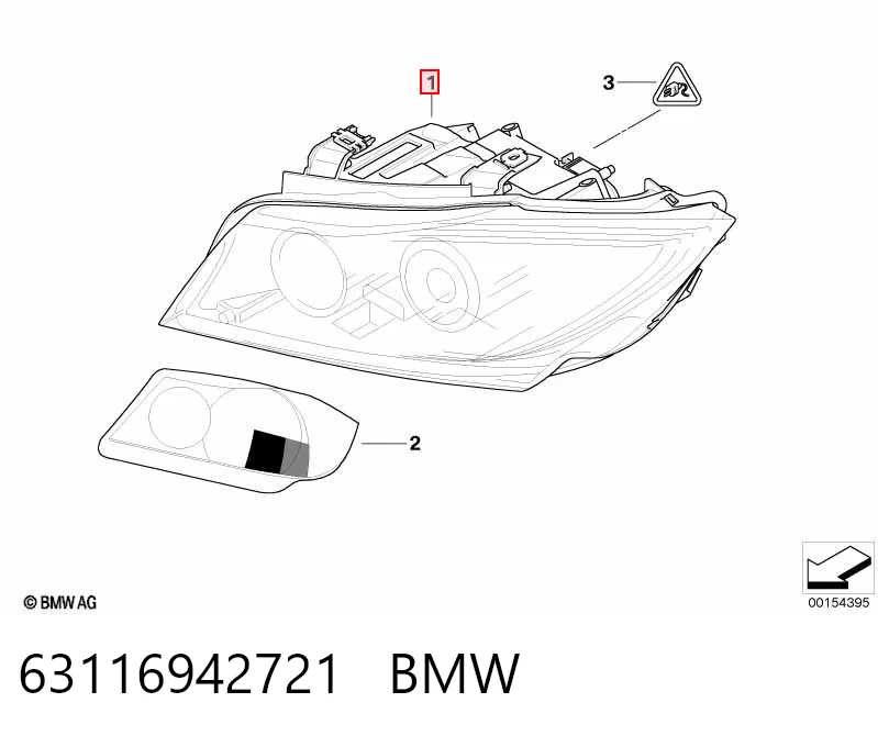 63116942721 BMW Фара дальнього світла в зборі