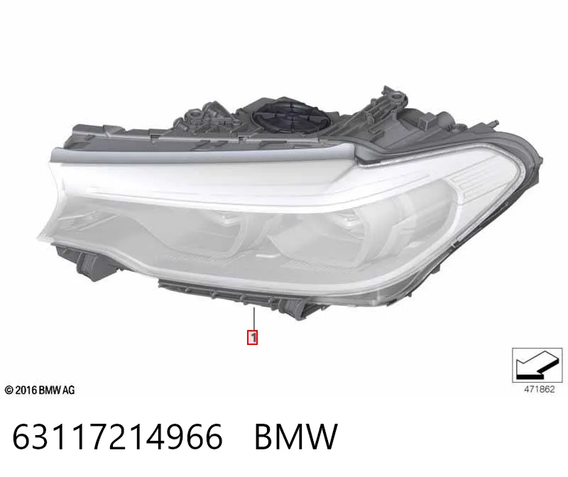 63117214966 BMW Основна фара - вставка