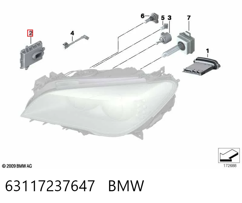 63117237647 BMW Реле управління ксеноном / біксенон