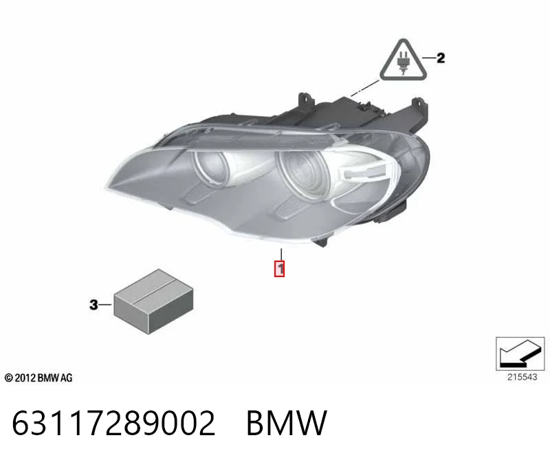 63117289002 BMW Фара правая